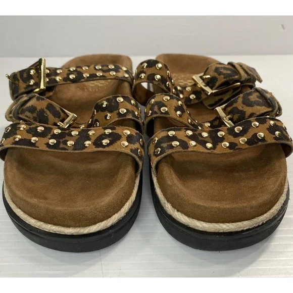 Vince Camuto Women’s Buckle Slides Sandals Animal Print Ciandra Worn little 6.5 - Picture 8 of 13
